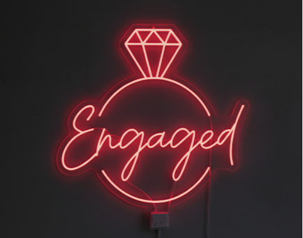 Engaged ' LED Neon sign