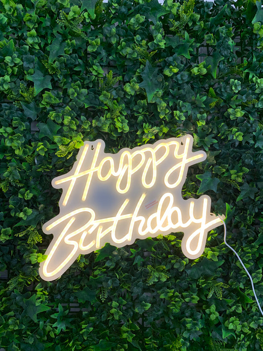 HAPPY BIRTHDAY' silicone LED Neon sign with fitting kit