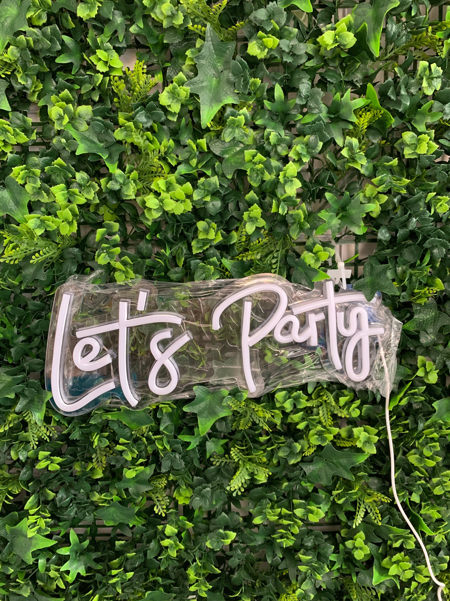 LETS PARTY' silicone LED Neon sign with fitting kit