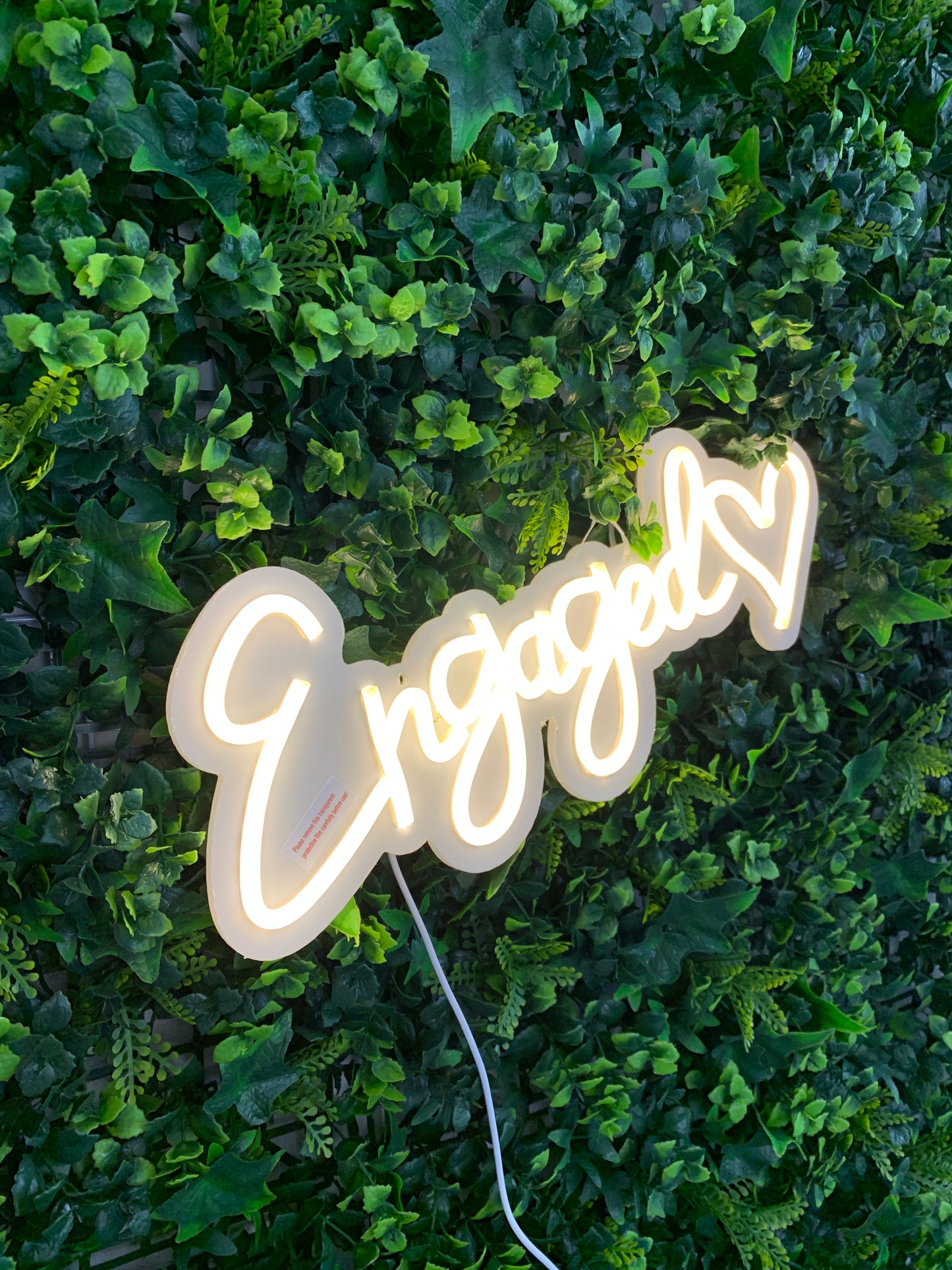 ENGAGED' silicone LED Neon sign with fitting kit