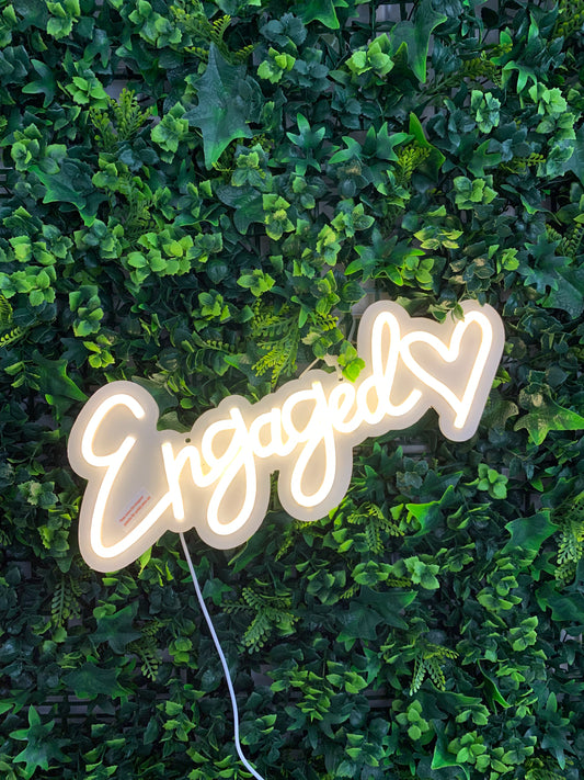 ENGAGED' silicone LED Neon sign with fitting kit