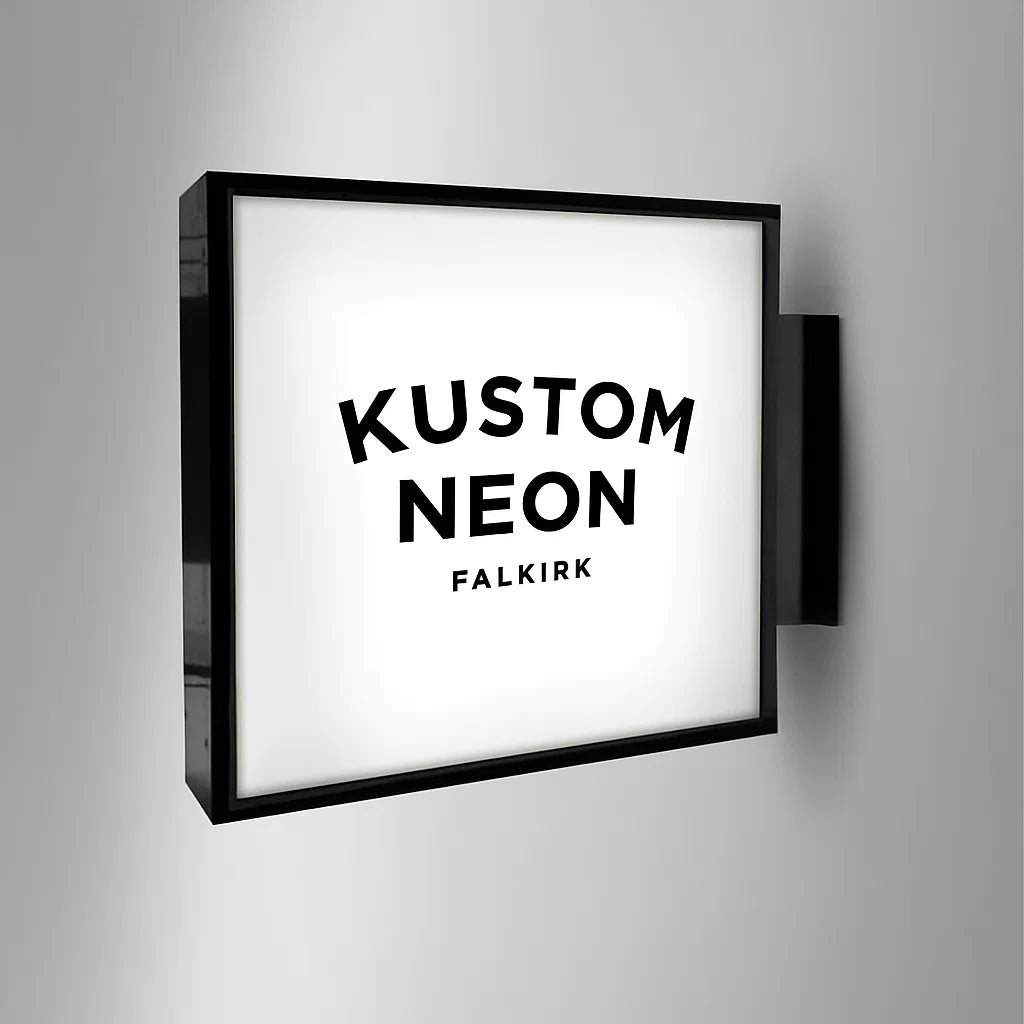'The Vauxhall' - Black Metal Light Box Projecting Sign