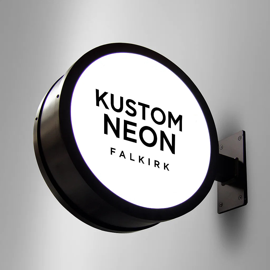 'The Stroud' - Black Metal Circle Light Box