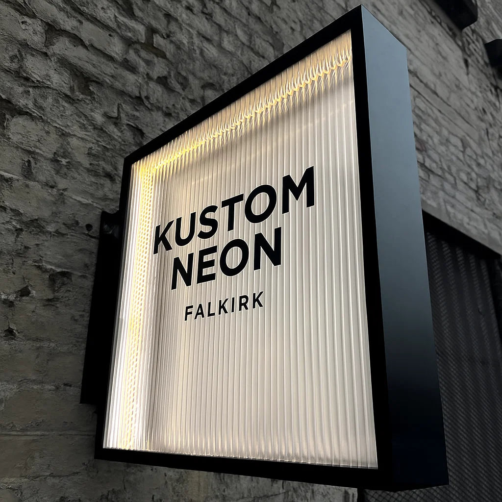 'The Canonbury' - Fluted Glass Light Box Sign
