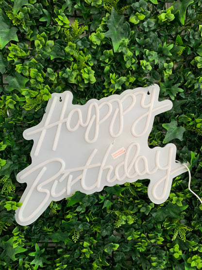 HAPPY BIRTHDAY' silicone LED Neon sign with fitting kit