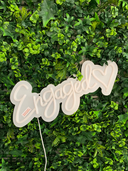 ENGAGED' silicone LED Neon sign with fitting kit